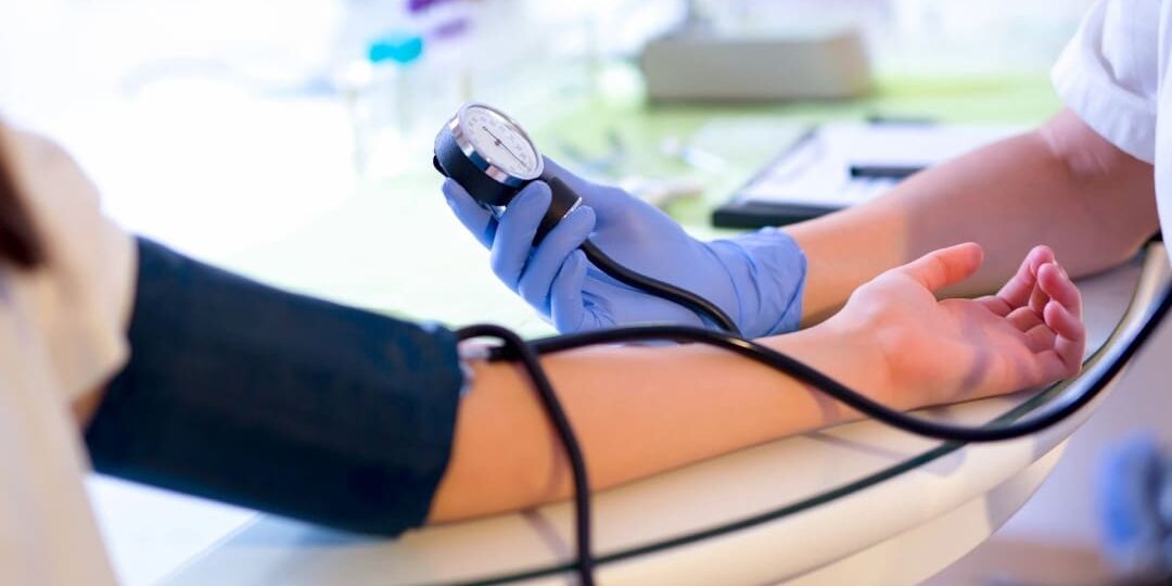 A person is getting their blood drawn